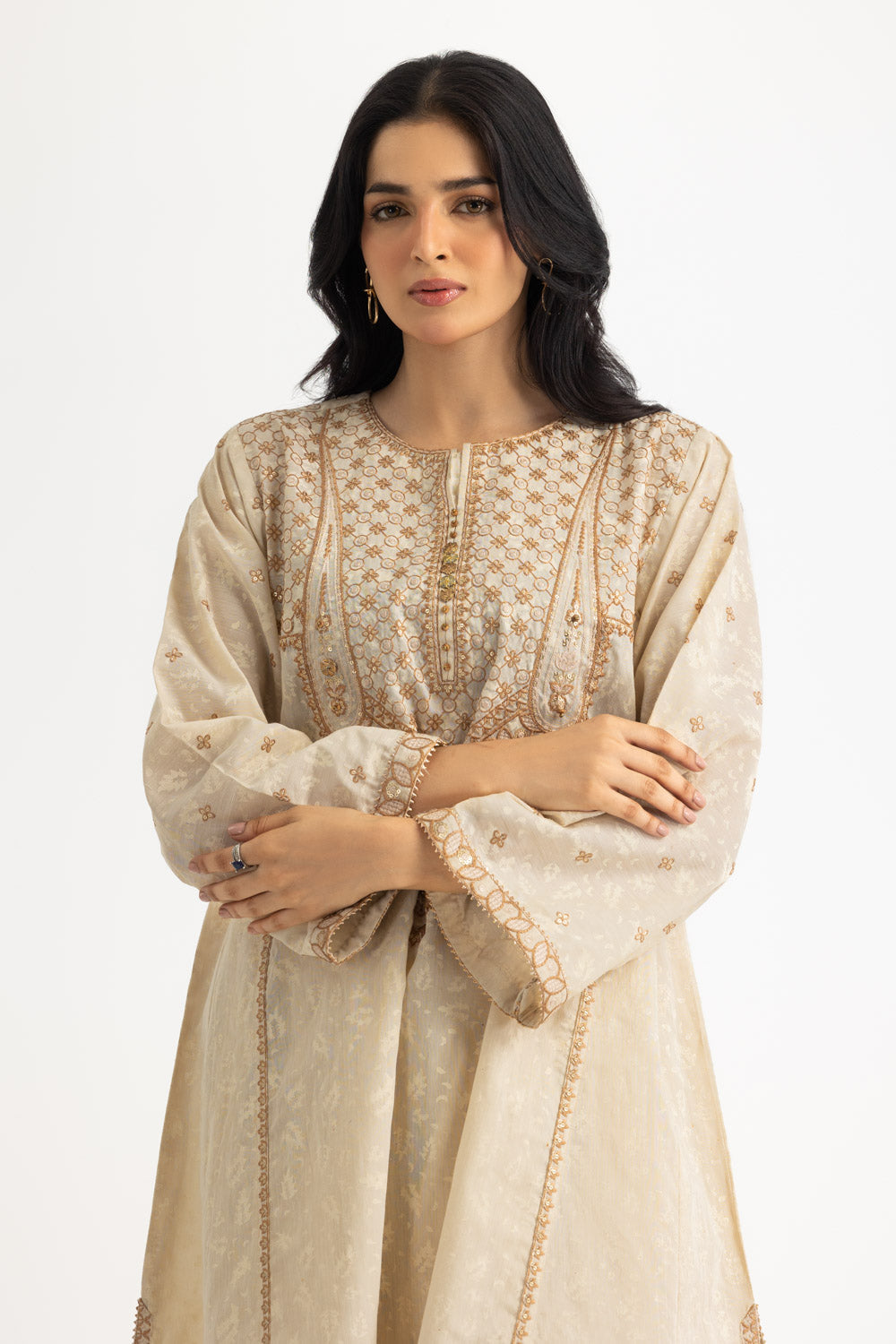 Cotton Bana Dora Embroidered Co-Ord Set