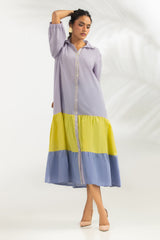 Cotton Bana dora Color Block Dyed Dress