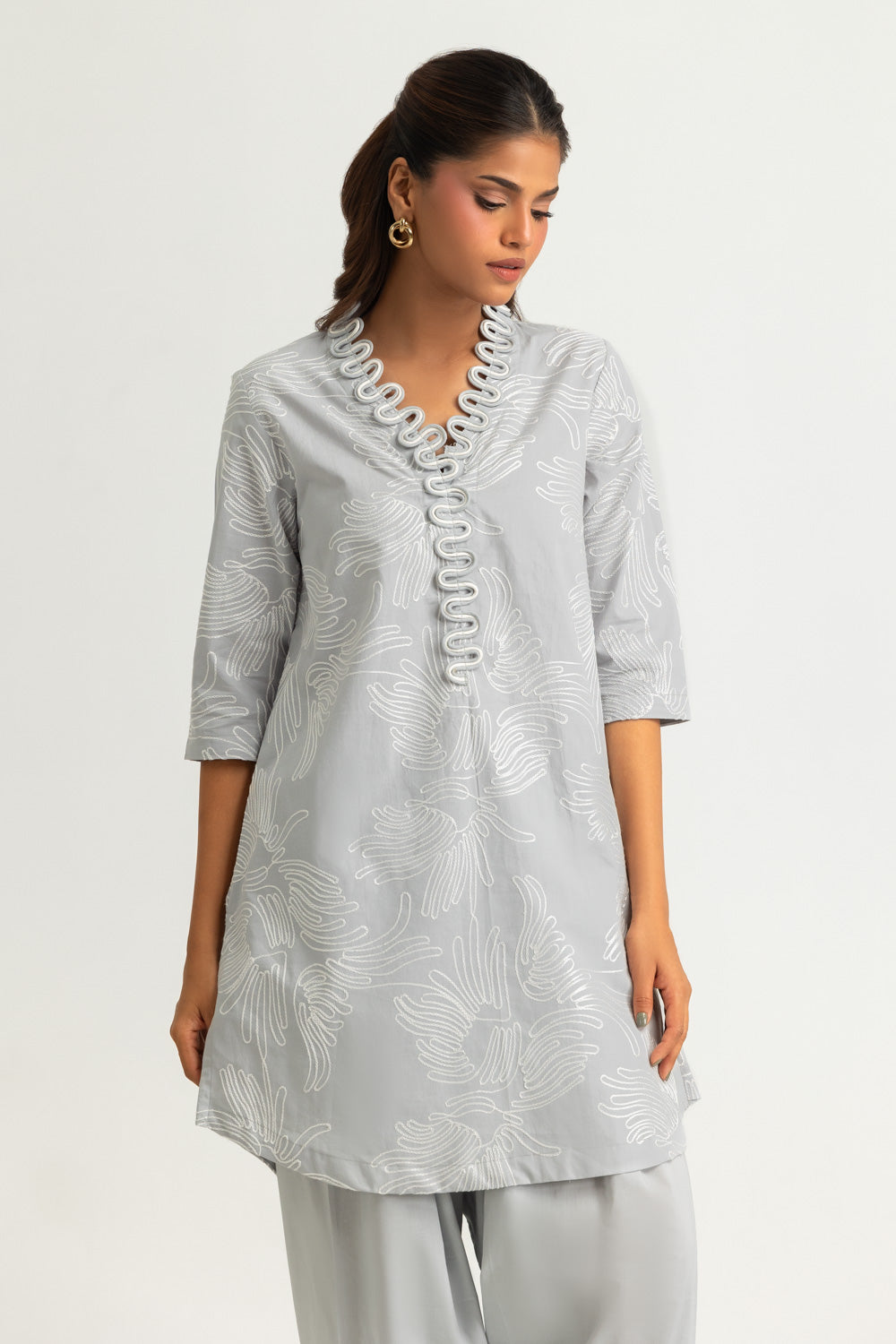 Cotton Embroidered Co-Ord Set