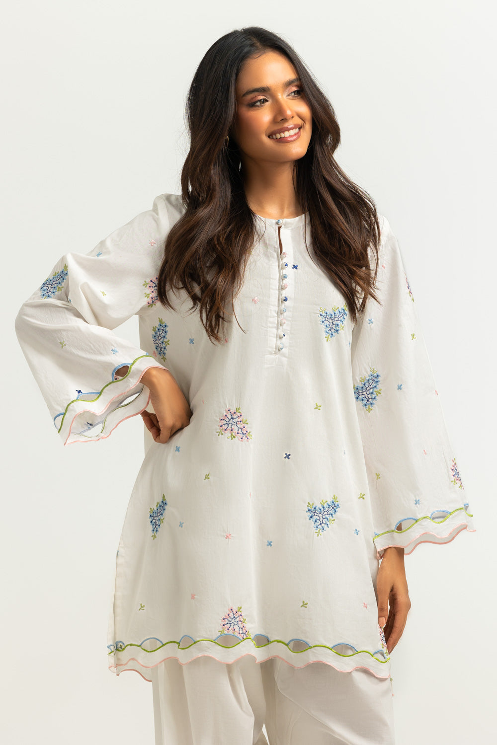Cotton Embroidered Co-Ord Set