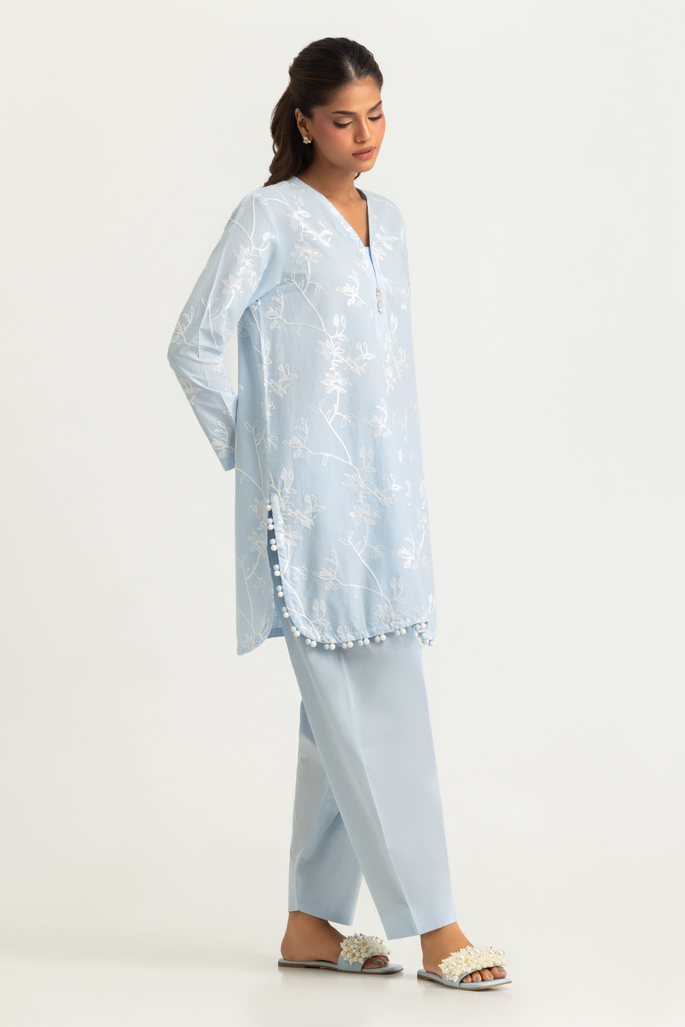 Cotton Embroidered Co-Ord Set