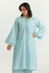 Cotton Embroidered Shirt And Dyed Shalwar