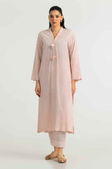 Cotton Embroidered Shirt And Dyed Trouser