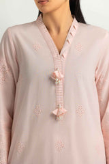Cotton Embroidered Shirt And Dyed Trouser