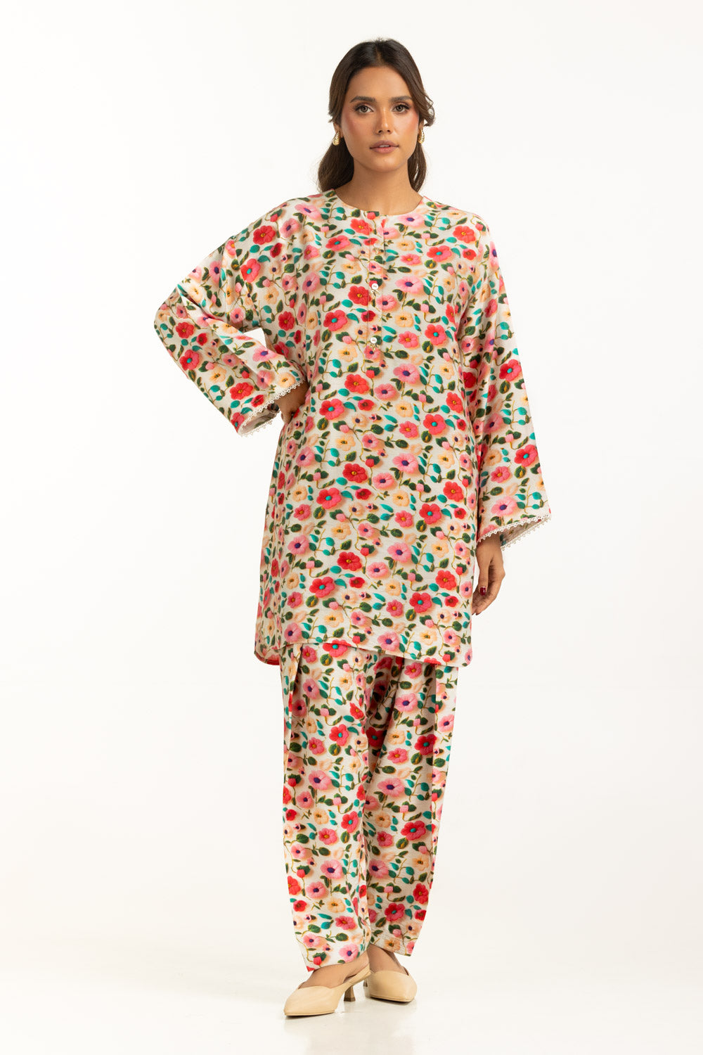 Cotton Nylon Printed Co-Ord Set