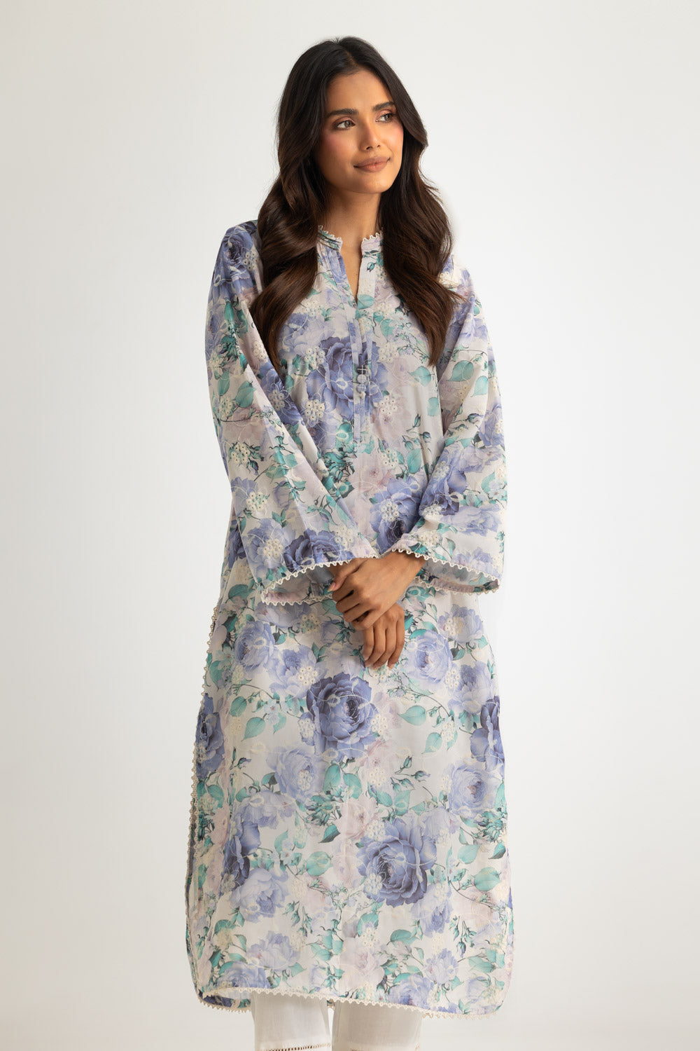 Cotton Printed Co-Ord Set With Embroidered