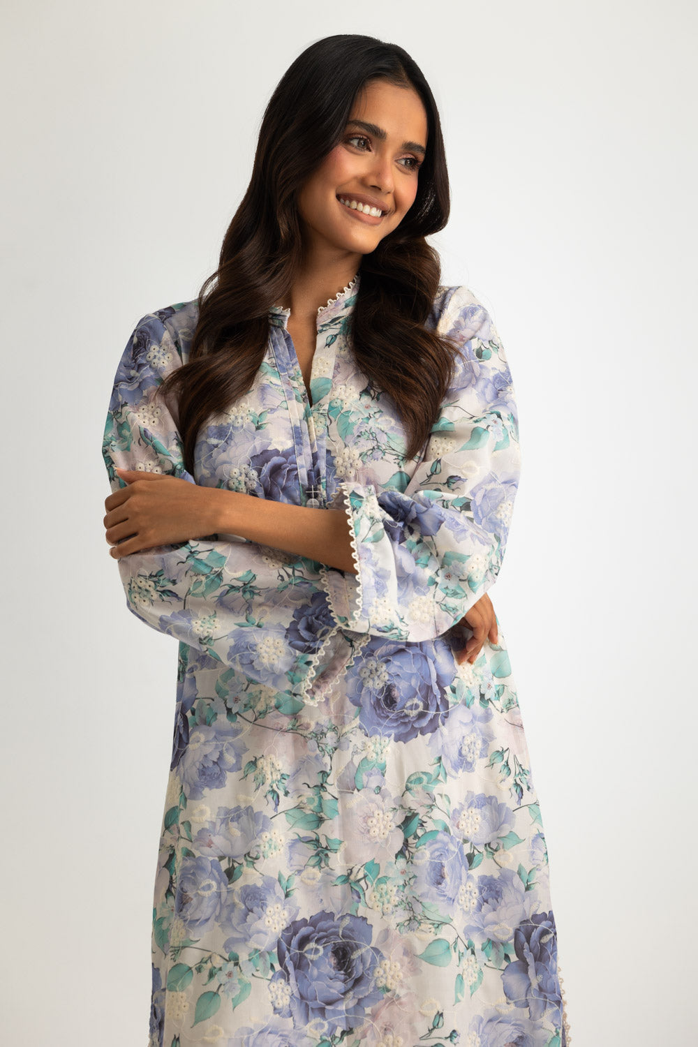 Cotton Printed Co-Ord Set With Embroidered