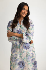 Cotton Printed Co-Ord Set With Embroidered