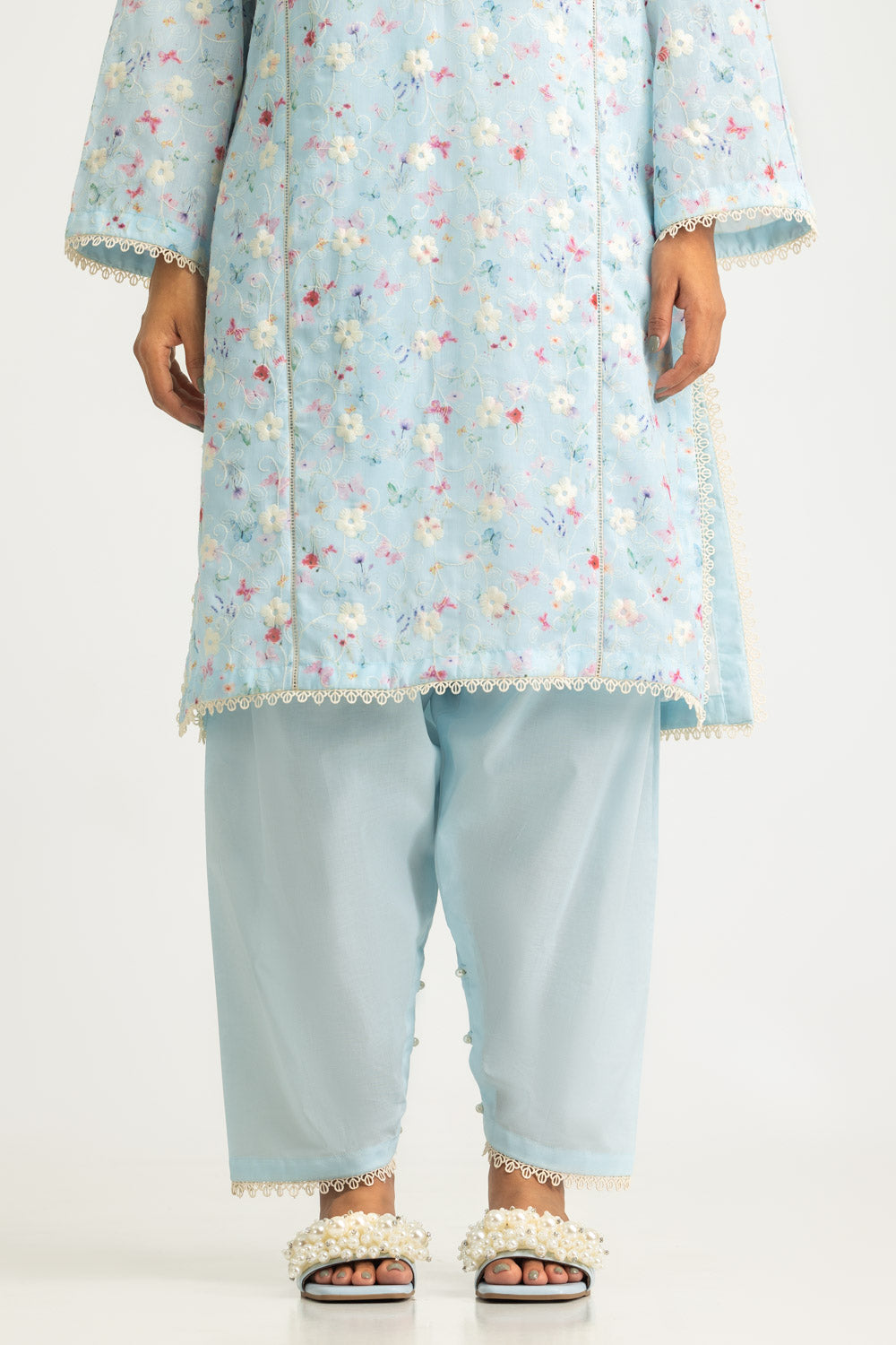 Cotton Printed Co-Ord Set With Embroidered