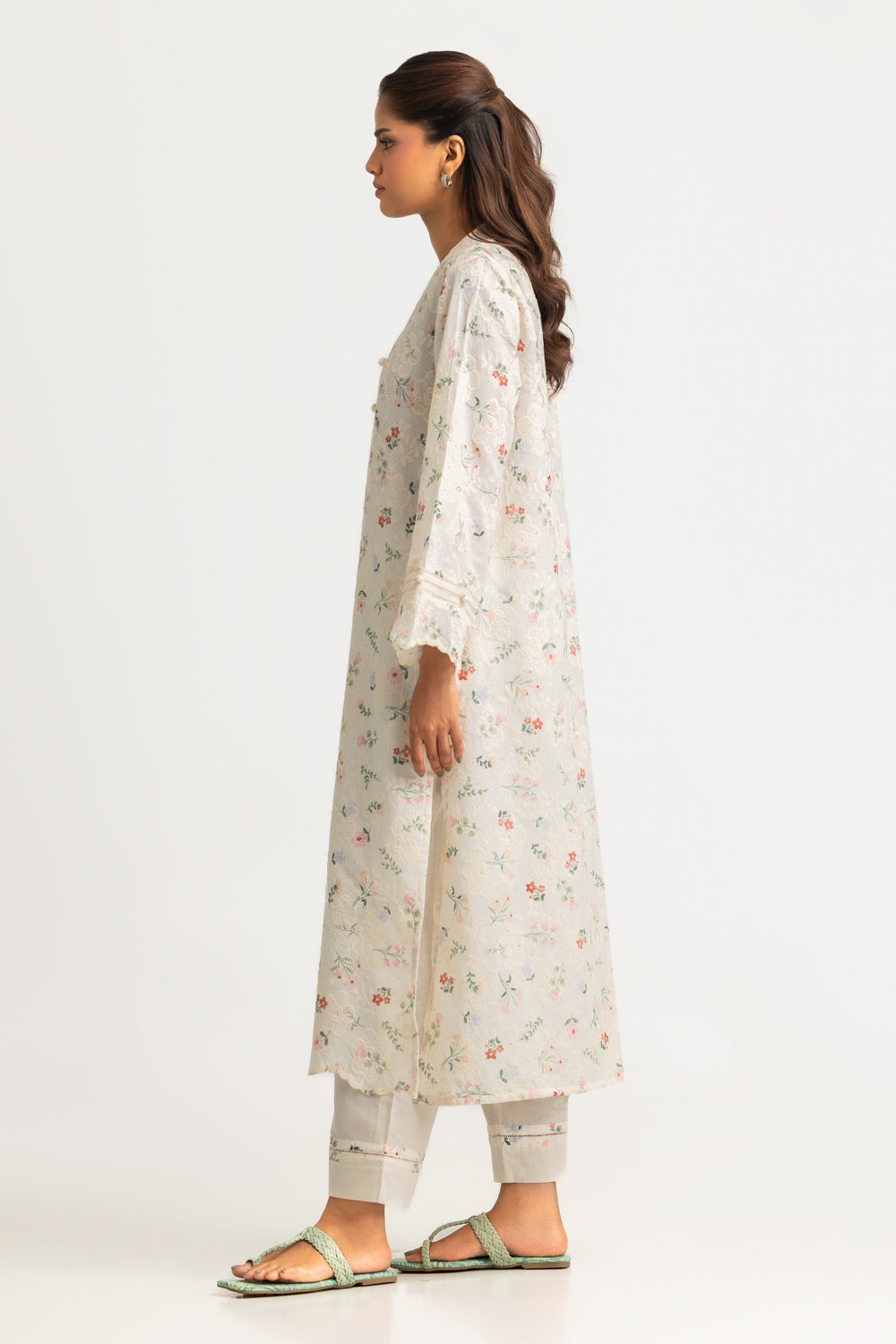 Cotton Printed Co-Ord Set With Embroidered