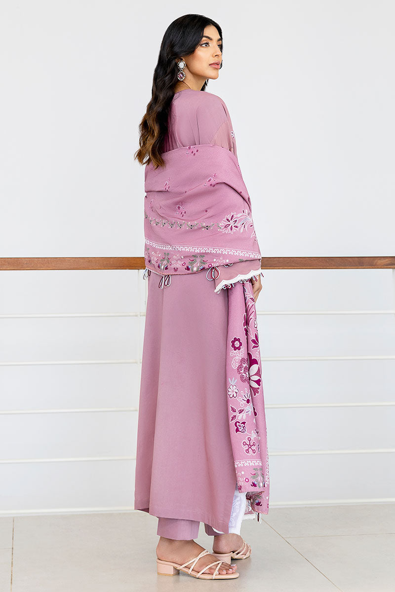 ANTIQUE BLUSH-3PC (SHIRT, TROUSER & DUPATTA)