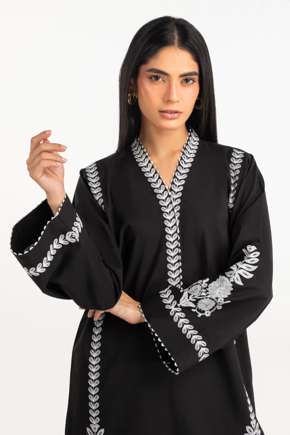 Cotton Slub Embroidered Co-Ord Set