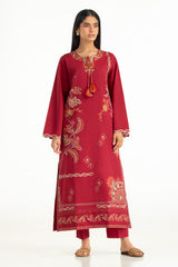 Cotton Viscose Slub Embroidered Co-Ord Set
