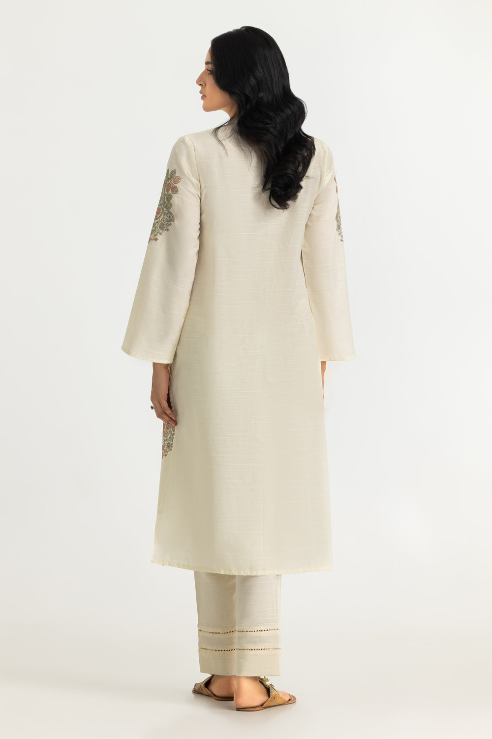 Cotton Viscose Slub Embroidered Co-Ord Set