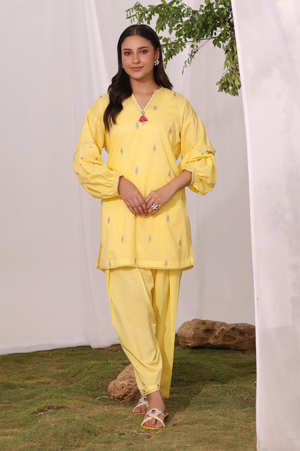 Cross Hatch Embroidered Co-Ord Set