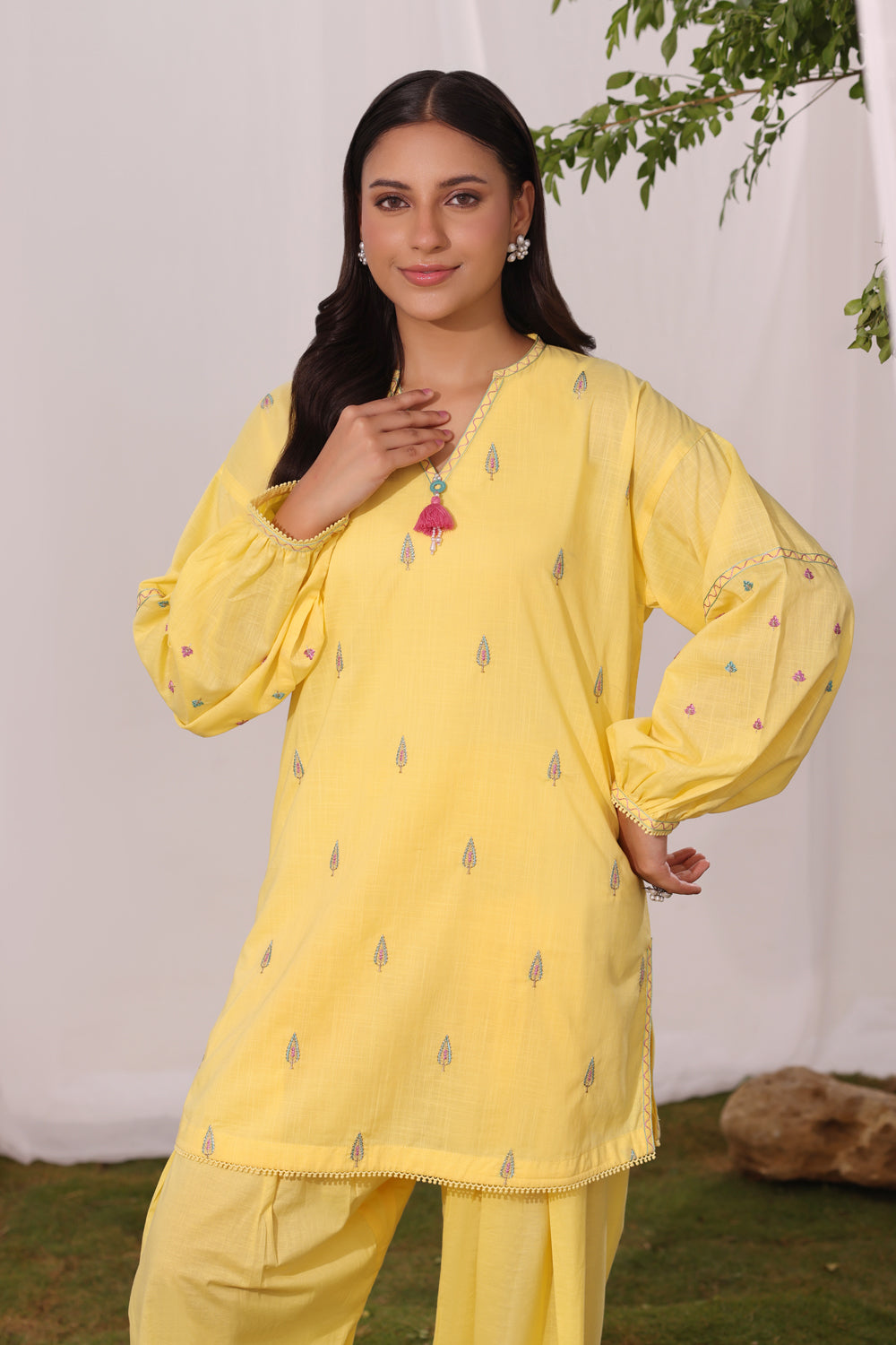 Cross Hatch Embroidered Co-Ord Set