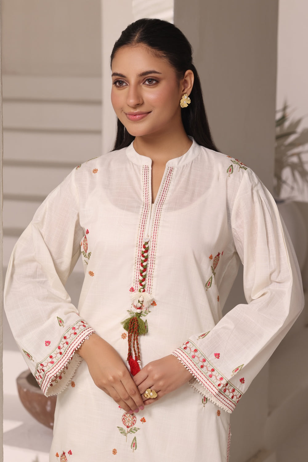Cross Hatch Embroidered Shirt And Trouser
