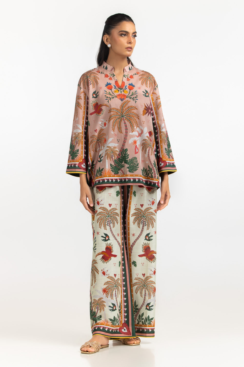 Cross Hatch Printed Co-Ord Set