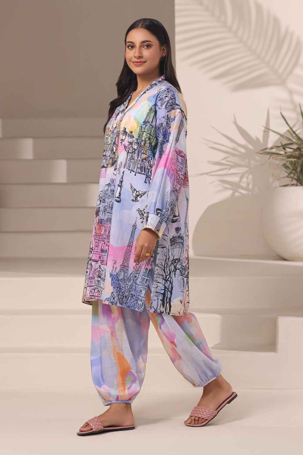 Cross Hatch Printed Co-Ord Set