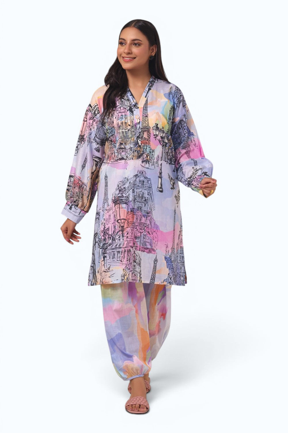 Cross Hatch Printed Co-Ord Set
