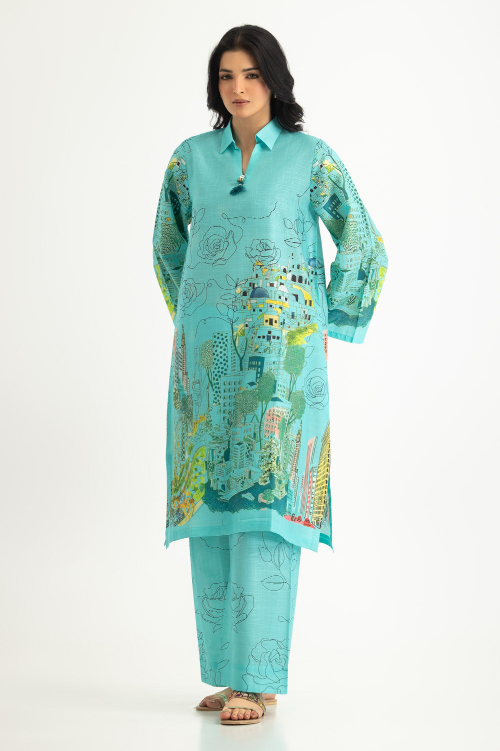 Cross Hatch Printed Co-Ord Set
