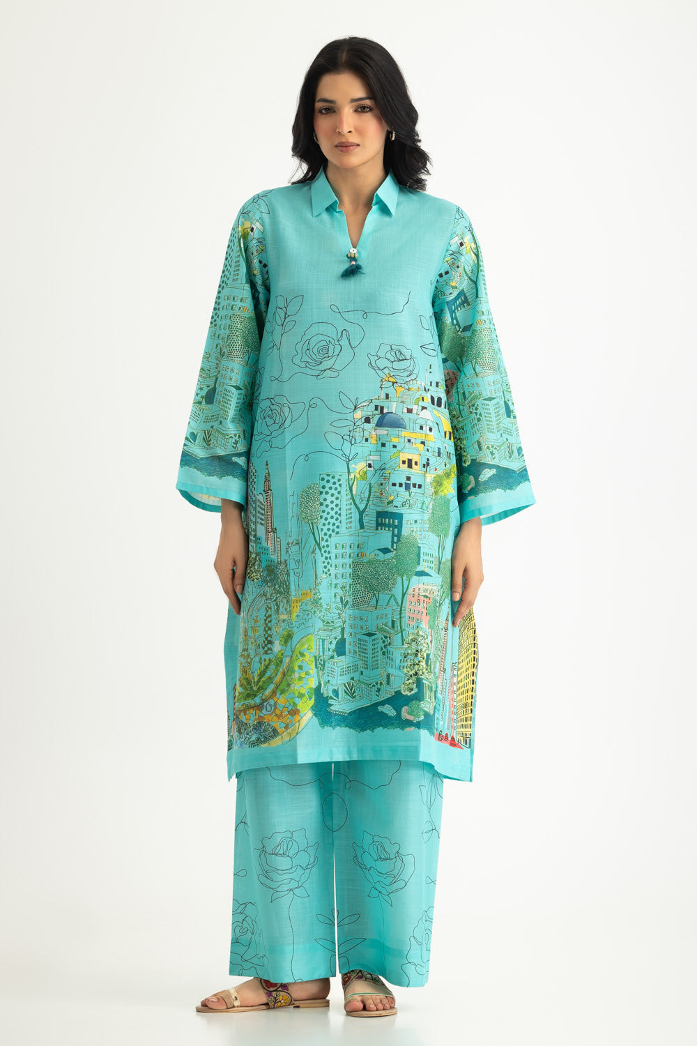 Cross Hatch Printed Co-Ord Set