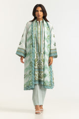 Cross Hatch Printed Shirt And Dupatta