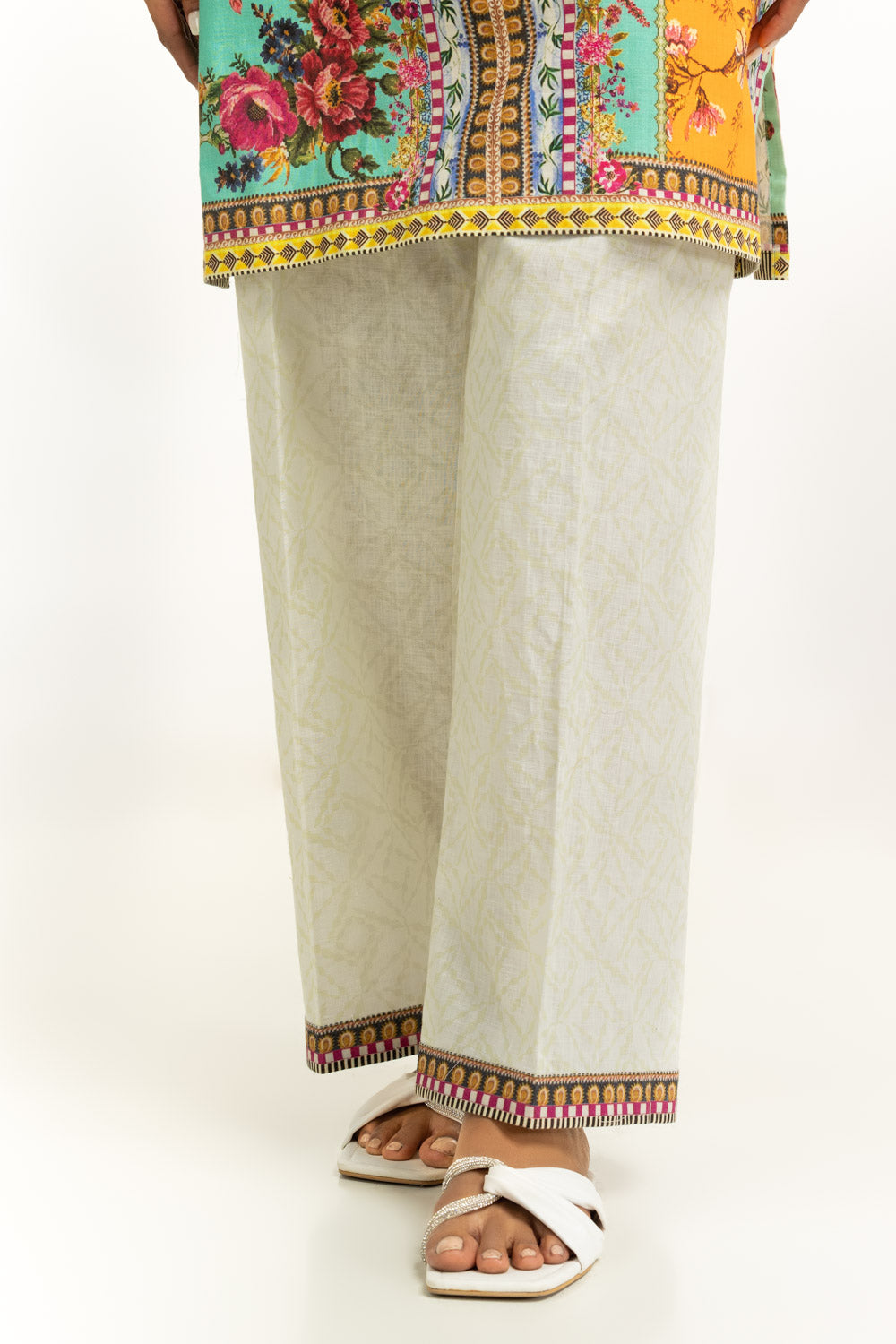 Cross Slub Printed Co-Ord Set