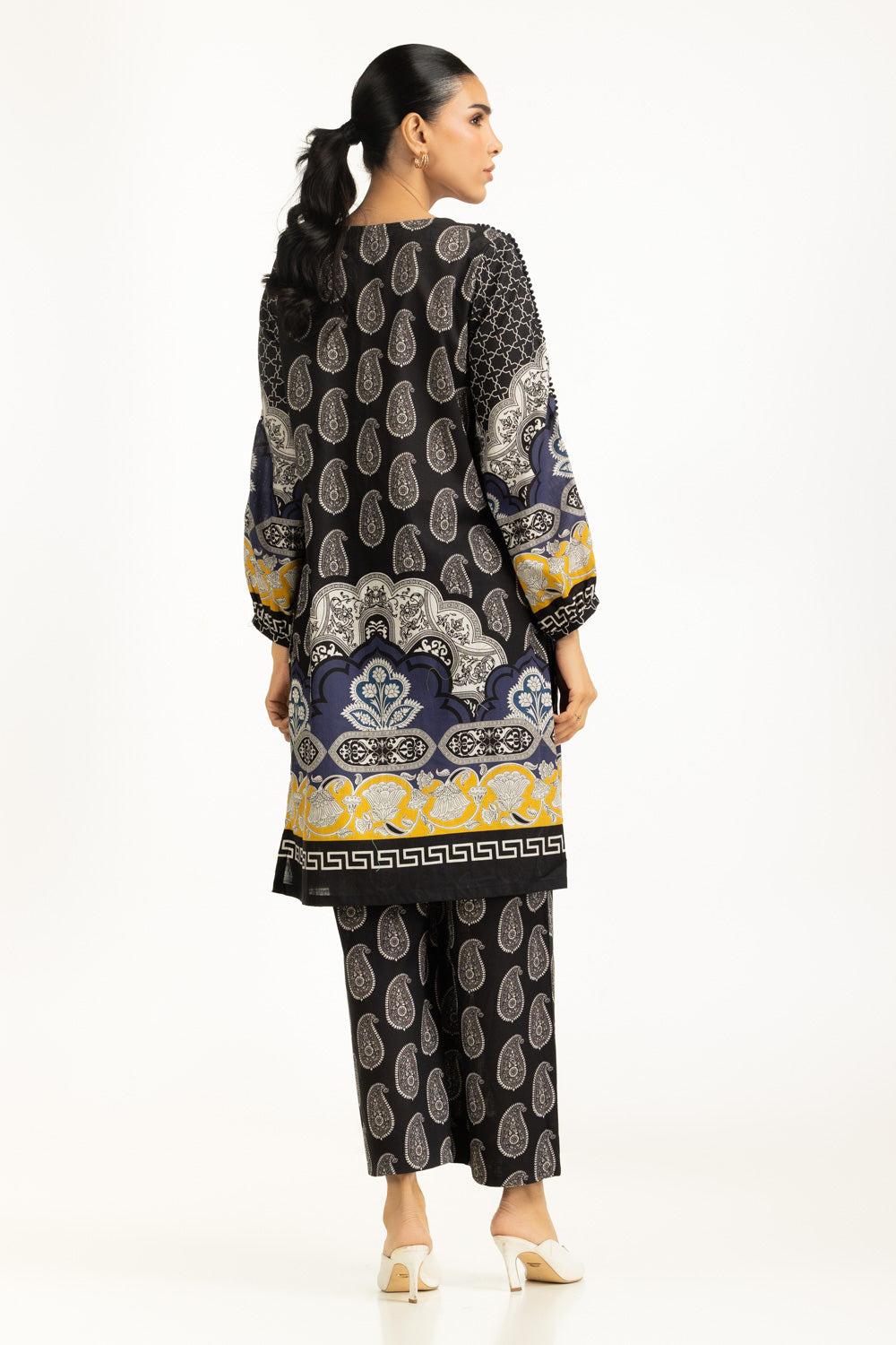 Cross Slub Printed Co-Ord Set