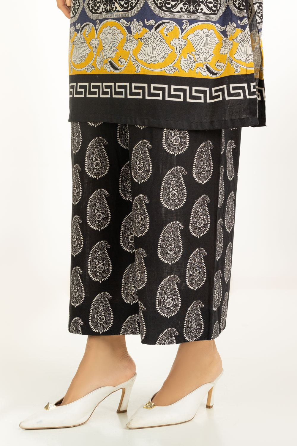 Cross Slub Printed Co-Ord Set