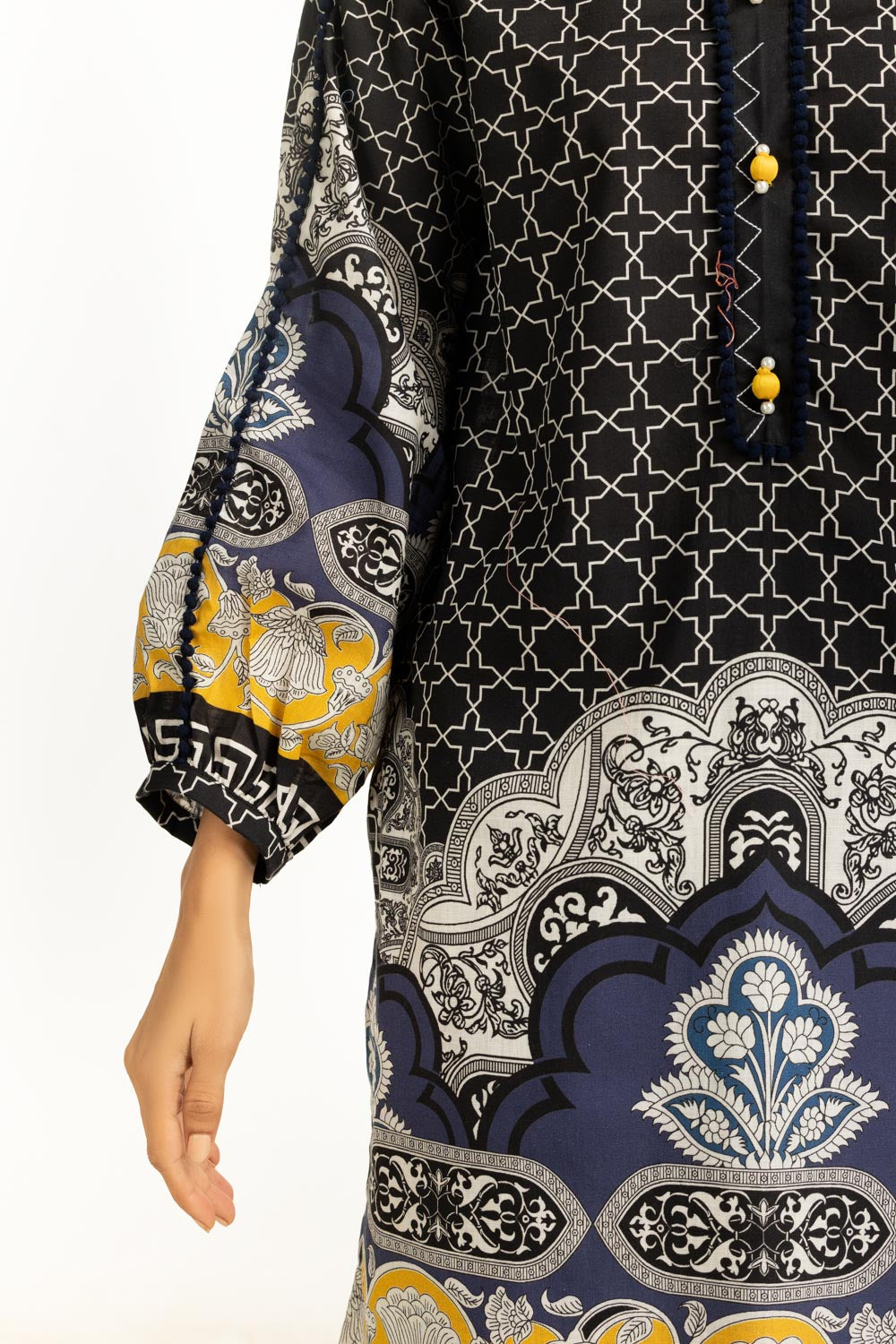 Cross Slub Printed Co-Ord Set