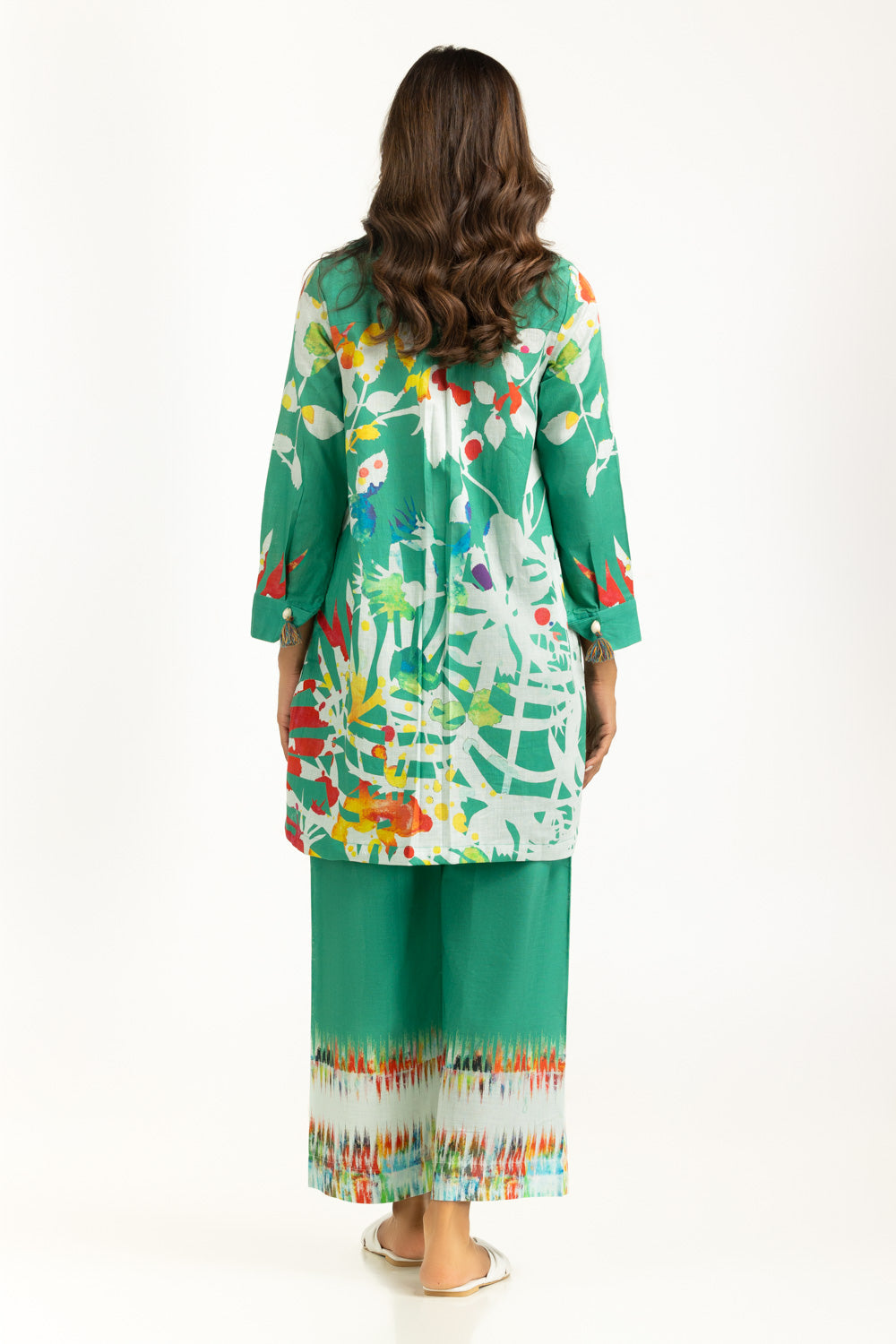 Cross Slub Printed Co-Ord Set
