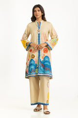 Cross Slub Printed Co-Ord Set
