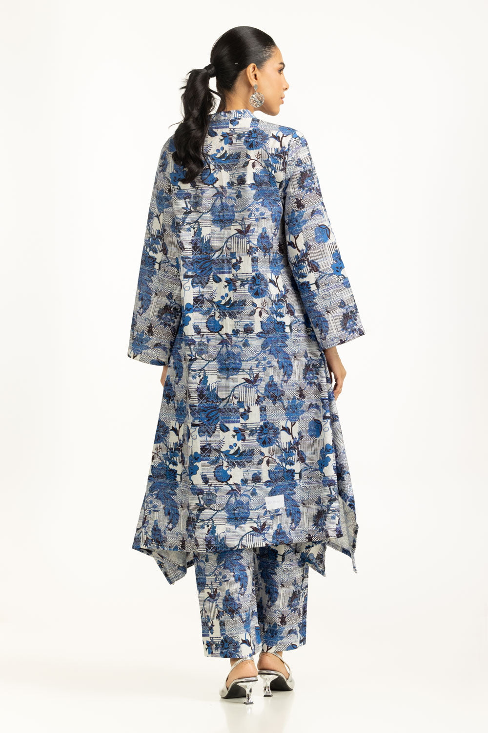 Cross Slub Printed Co-Ord Set