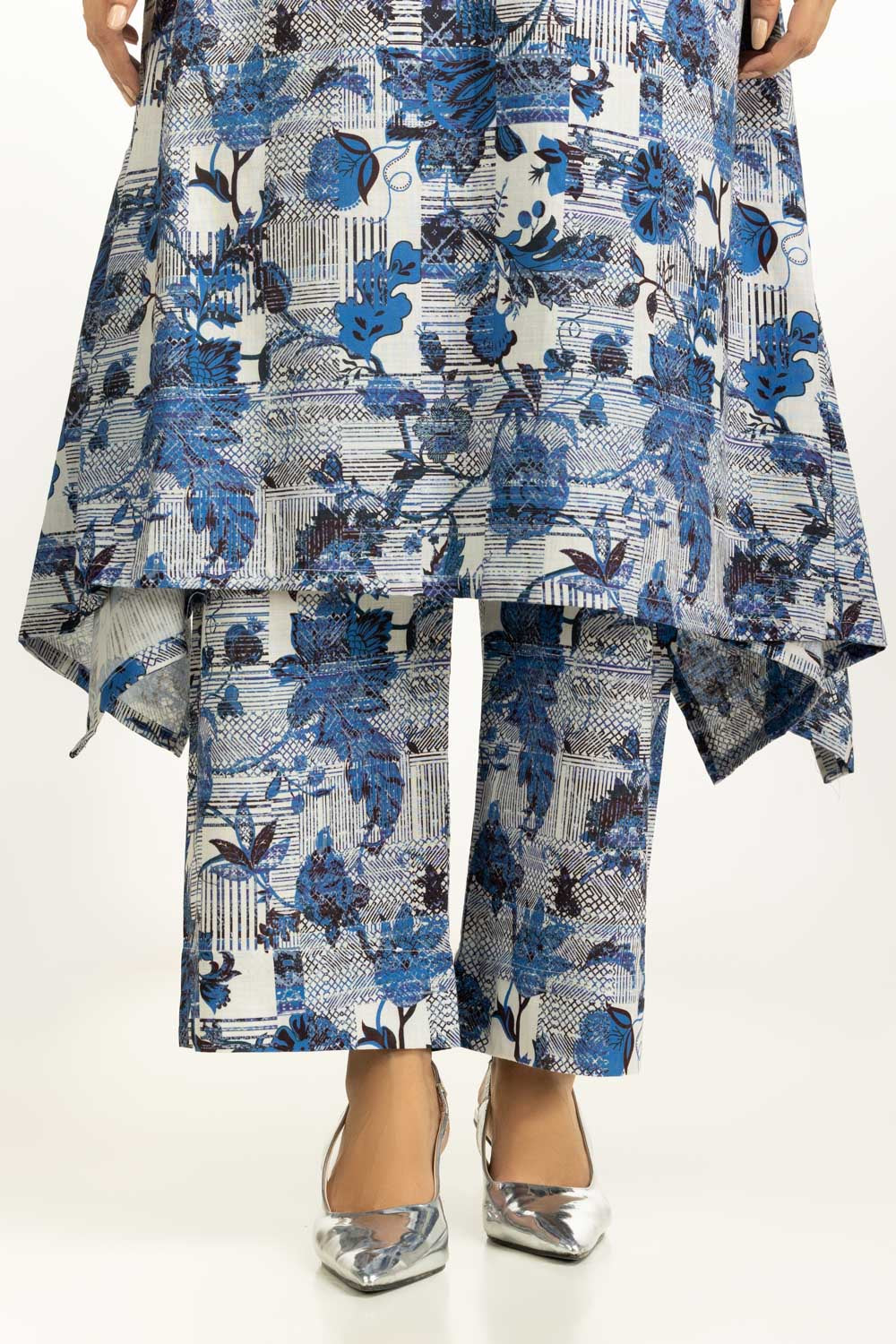 Cross Slub Printed Co-Ord Set