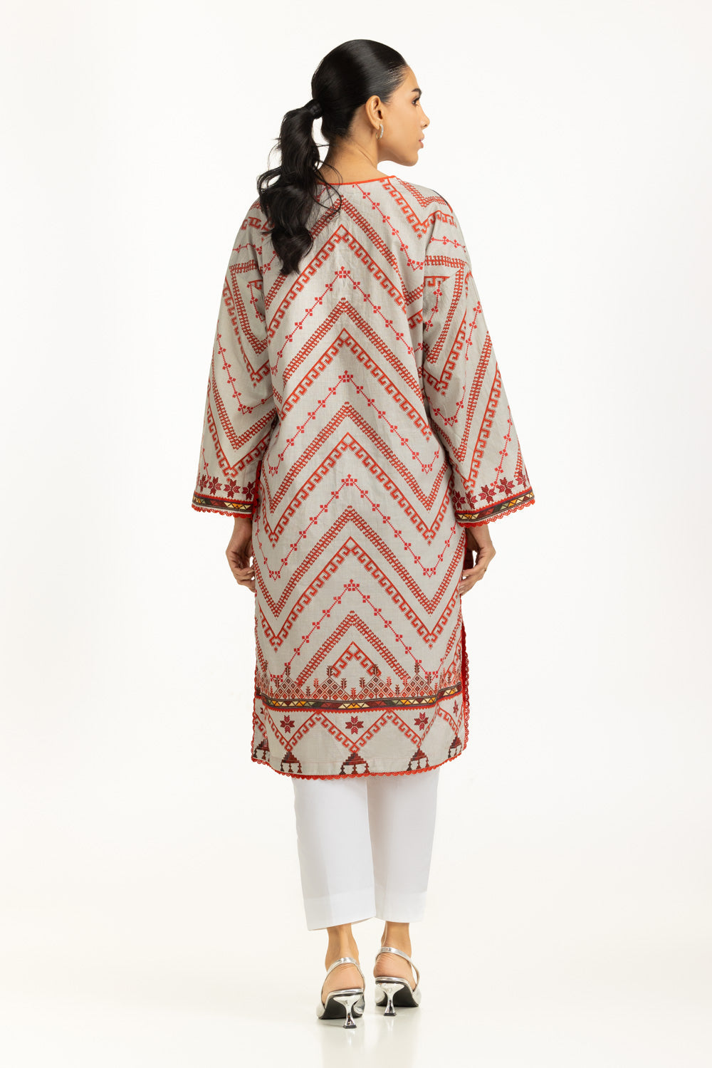 Cross Slub Printed Shirt