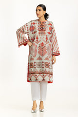 Cross Slub Printed Shirt