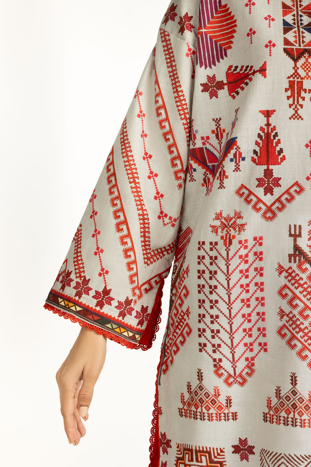 Cross Slub Printed Shirt