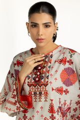Cross Slub Printed Shirt