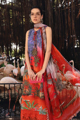 3 Piece Unstitched Embroidered Lawn Suit