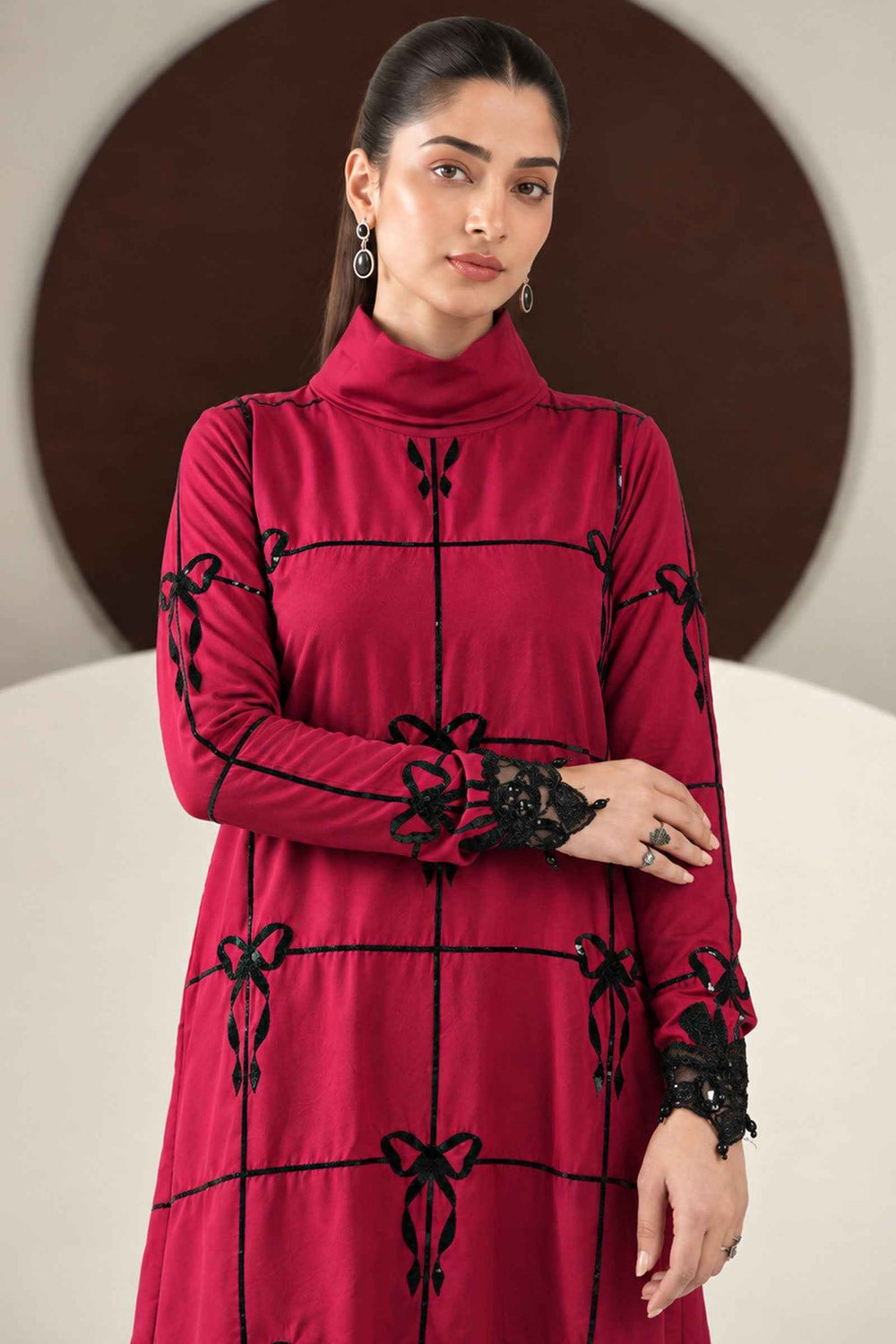 2 Piece Embroidered Dobby Linen Suit