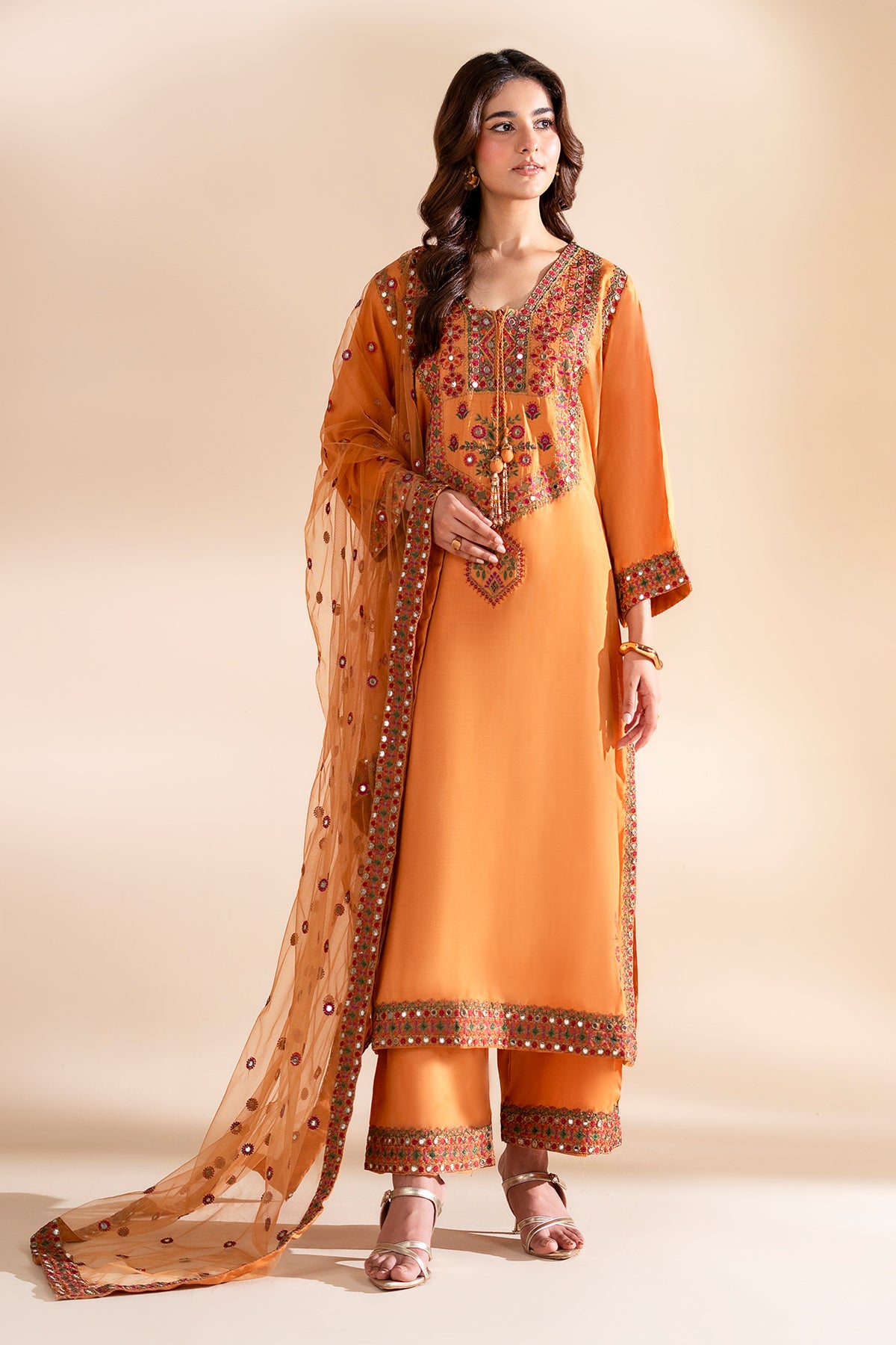 3-PC Embroidered Silk  CMA-6-360