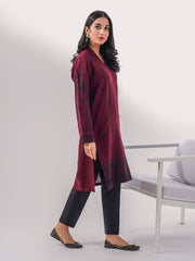 Slub Khaddar Shirt-Embroidered(Pret)