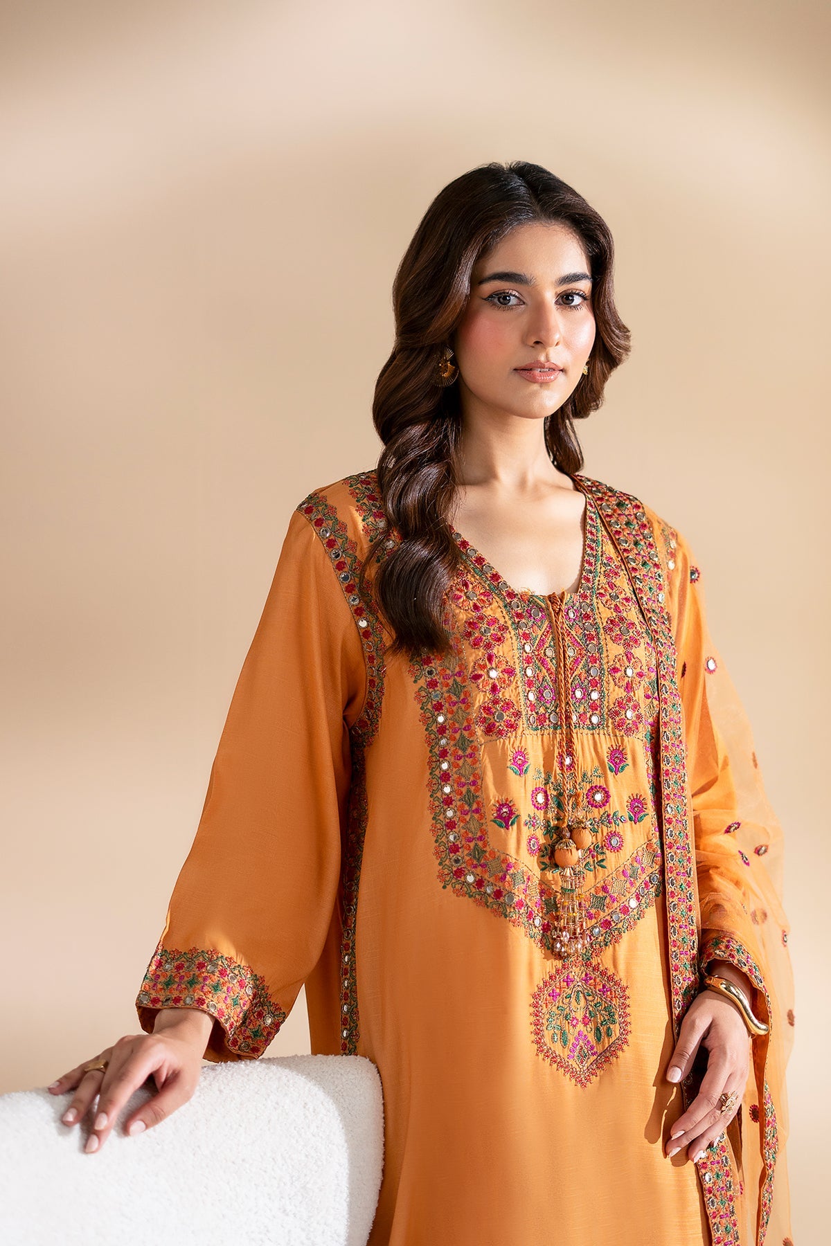 3-PC Embroidered Silk  CMA-6-360