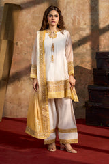 3-PC Embroidered Cotton Net Suit CMA-5-300