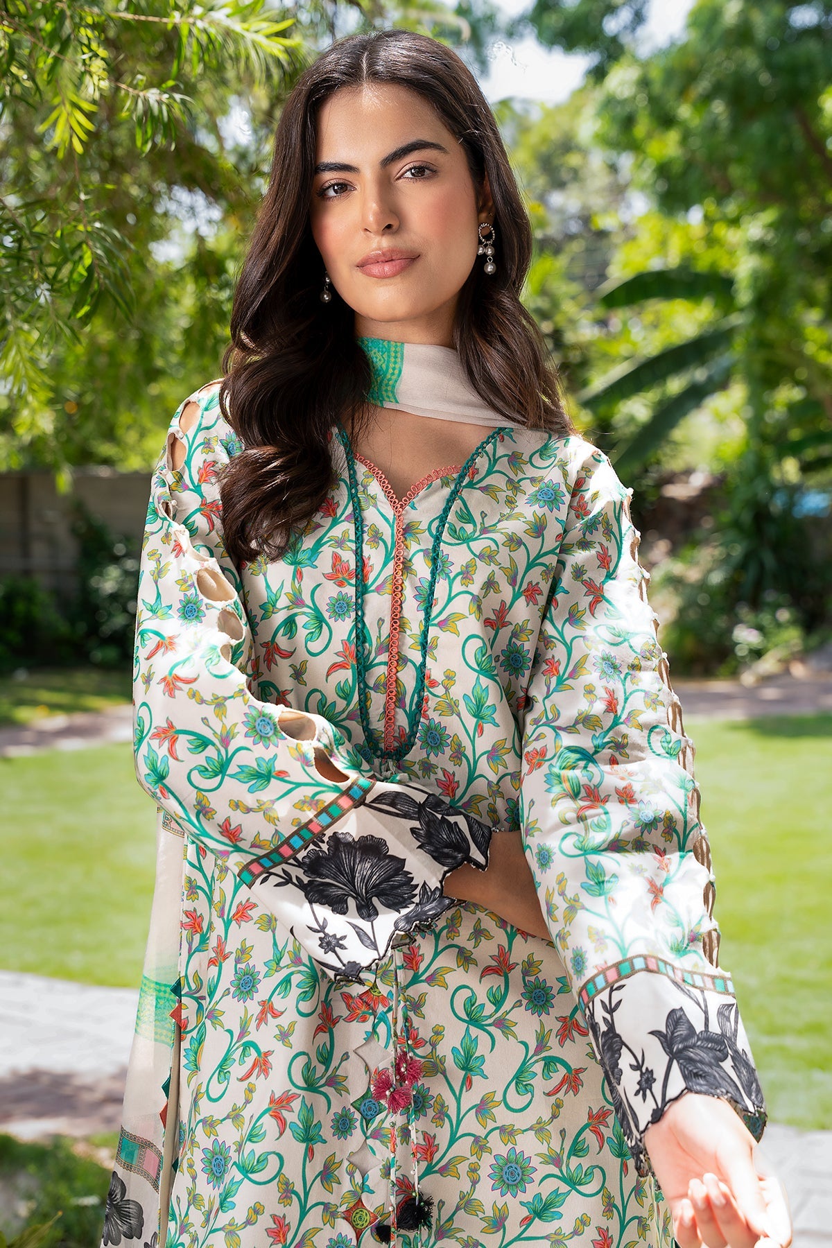 3-PC Stitched Printed Lawn  CP6-27P
