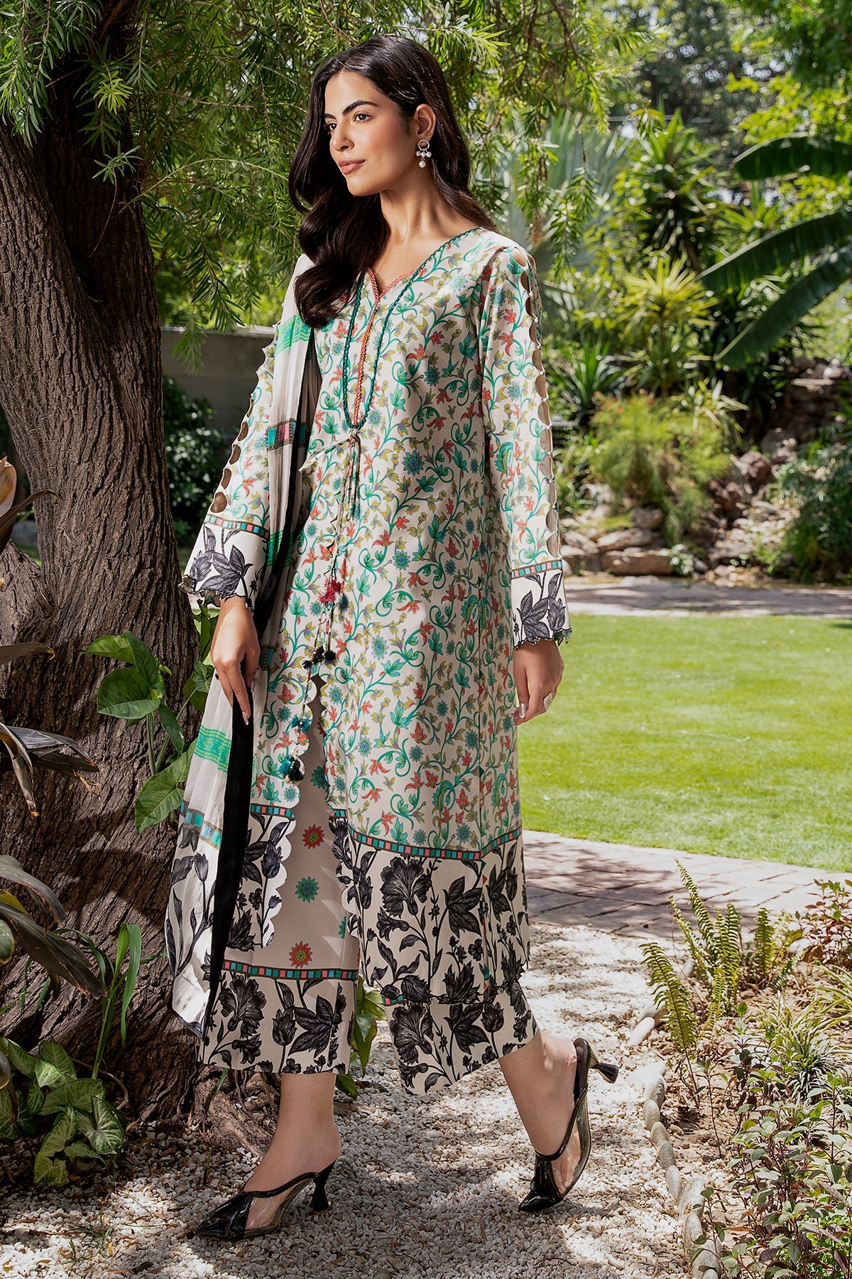 3-PC Stitched Printed Lawn  CP6-27P