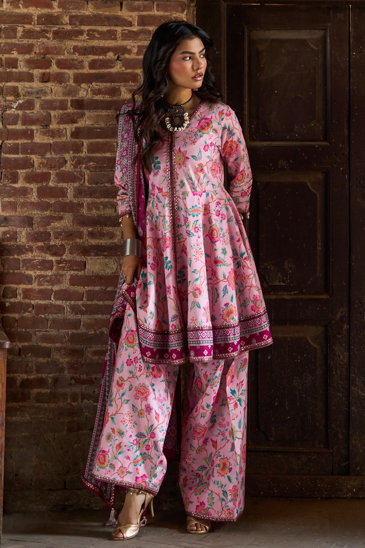 3-PC Embroidered  CNP-6-225