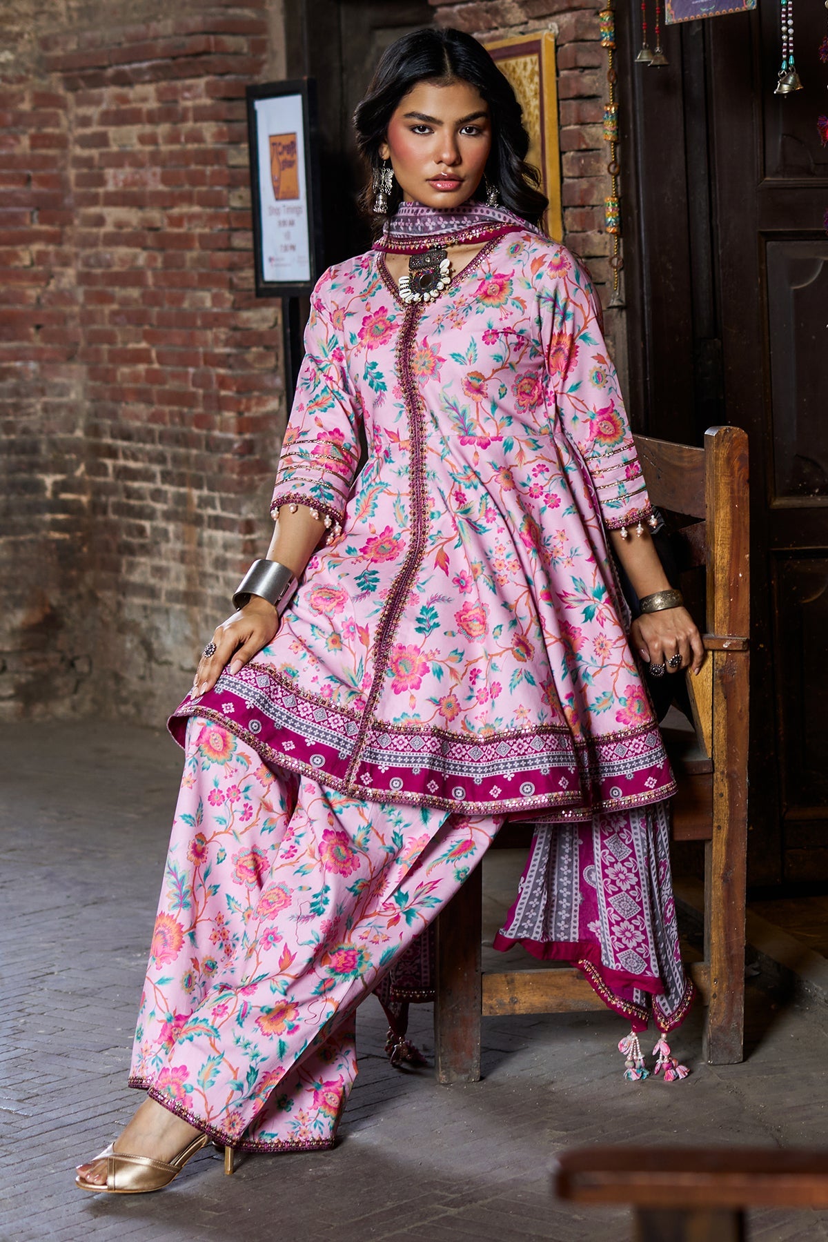 3-PC Embroidered  CNP-6-225