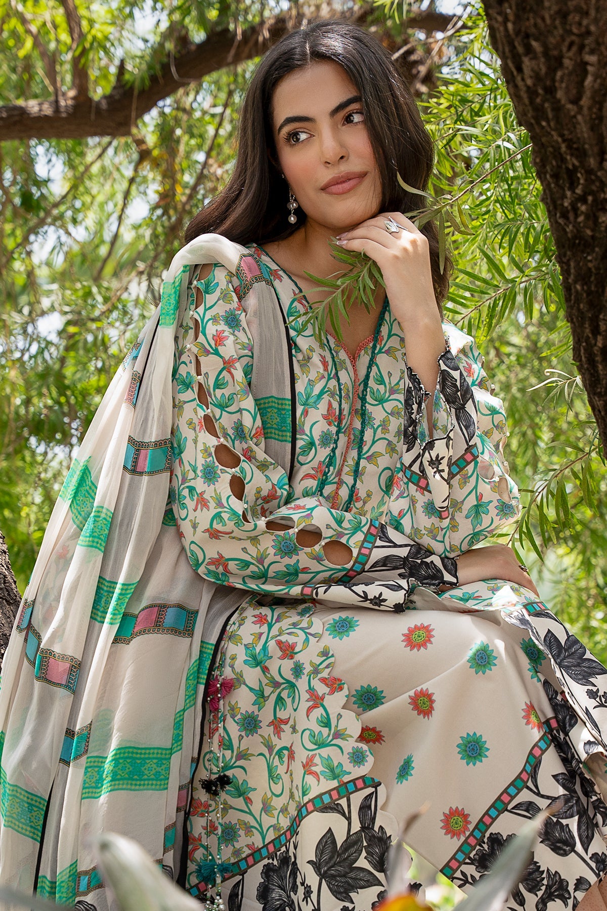 3-PC Stitched Printed Lawn  CP6-27P